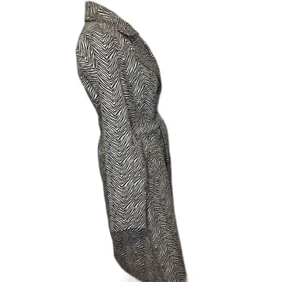 Cabi 007 Zeba Animal Print Button Up Trench Coat Jacket Womens Designer - Picture 4 of 8